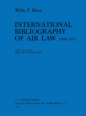 eBook, International Bibliography of Air Law 1900-1971, Wolters Kluwer