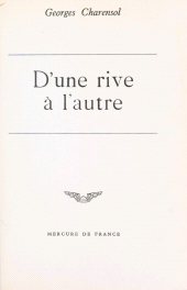 E-book, D'une rive à l'autre, Mercure de France (réédition numérique FeniXX)