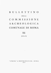 Heft, Bullettino della commissione archeologica comunale di Roma : LXXXIV, 1974/1975, "L'Erma" di Bretschneider