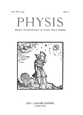 Fascicule, Physis : rivista internazionale di storia della scienza : XVI, 2, 1974, L.S. Olschki