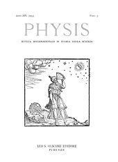 Heft, Physis : rivista internazionale di storia della scienza : XVI, 3, 1974, L.S. Olschki