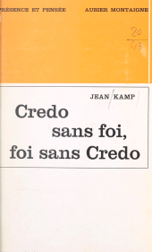 E-book, Credo sans foi, foi sans credo, Aubier (réédition numérique FeniXX)