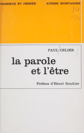 E-book, La parole et l'être : Essai sur le mystère de la communication, Aubier (réédition numérique FeniXX)
