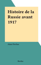 E-book, Histoire de la Russie avant 1917, Bordas (réédition numérique FeniXX)