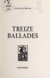 E-book, Treize ballades, Caractères (réédition numérique FeniXX)