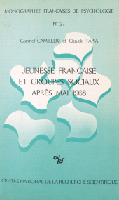 E-book, Jeunesse française et groupes sociaux après mai 1968 : enquête sur des populations universitaires et scolaires de Paris et de province, CNRS Éditions (réédition numérique FeniXX)