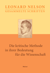 E-book, Die kritische Methode in ihrer Bedeutung für die Wissenschaft, Felix Meiner Verlag