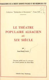 E-book, Le théâtre populaire alsacien au XIXe siècle, Istra (réédition numérique FeniXX)