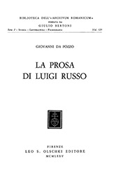 eBook, La prosa di Luigi Russo, Da Pozzo, Giovanni, Leo S. Olschki editore