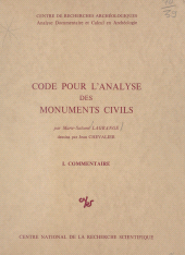 E-book, Code pour l'analyse des monuments civils, CNRS Éditions (réédition numérique FeniXX)