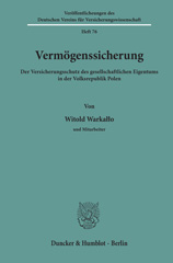 E-book, Vermögenssicherung. : Der Versicherungsschutz des gesellschaftlichen Eigentums in der Volksrepublik Polen., Duncker & Humblot