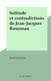 E-book, Solitude et contradictions de Jean-Jacques Rousseau, FeniXX