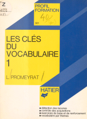 E-book, Les clés du vocabulaire (1), Hatier (réédition numérique FeniXX)