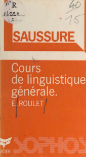 E-book, F. de Saussure : Cours de linguistique générale, Hatier (réédition numérique FeniXX)