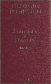 E-book, Entretiens et discours (2) : 1968-1974, Plon (réédition numérique FeniXX)
