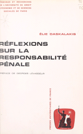 eBook, Réflexions sur la responsabilité pénale, Presses universitaires de France (réédition numérique FeniXX)