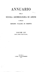 Fascicolo, Annuario della scuola archeologica di Atene e delle missioni italiane in oriente : LIV, 1976, "L'Erma" di Bretschneider