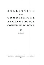 Fascículo, Bullettino della commissione archeologica comunale di Roma : LXXXIII, 1972/1973, "L'Erma" di Bretschneider