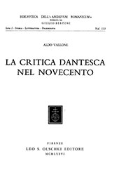 E-book, La critica dantesca nel Novecento, Vallone, Aldo, 1916-, Leo S. Olschki editore