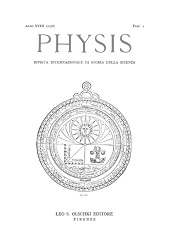 Issue, Physis : rivista internazionale di storia della scienza : XVIII, 2, 1976, L.S. Olschki