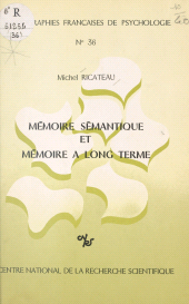 E-book, Mémoire sémantique et mémoire à long terme, CNRS Éditions (réédition numérique FeniXX)