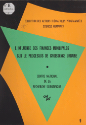 E-book, L'influence des finances municipales sur le processus de croissance urbaine, CNRS Éditions (réédition numérique FeniXX)
