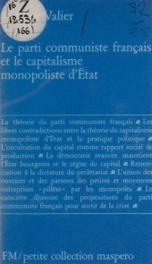 E-book, Le Parti communiste français et le capitalisme monopoliste d'État, La Découverte (réédition numérique FeniXX)