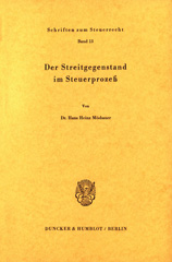 E-book, Der Streitgegenstand im Steuerprozeß., Duncker & Humblot