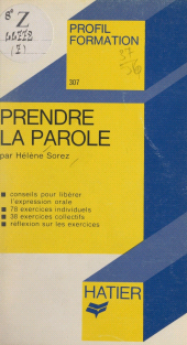 E-book, Prendre la parole, Hatier (réédition numérique FeniXX)