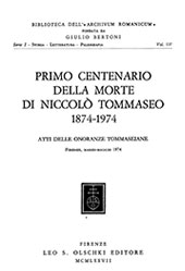Kapitel, Il pensiero religioso di Niccolò Tommaseo, Leo S. Olschki editore