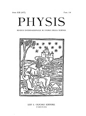 Issue, Physis : rivista internazionale di storia della scienza : XIX, 1/4, 1977, L.S. Olschki