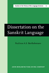 E-book, Dissertation on the Sanskrit Language, John Benjamins Publishing Company