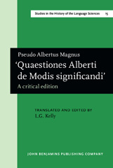 E-book, Quaestiones Alberti de Modis significandi', John Benjamins Publishing Company