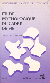 eBook, Étude psychologique du cadre de vie, CNRS Éditions (réédition numérique FeniXX)