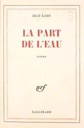 E-book, La part de l'eau, Gallimard (réédition numérique FeniXX)
