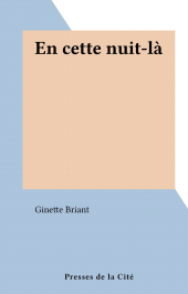 E-book, En cette nuit-là, Presses de la Cité (réédition numérique FeniXX)
