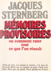 E-book, Mémoires provisoires : Ou Comment rater tout ce que l'on réussit, Retz (réédition numérique FeniXX)