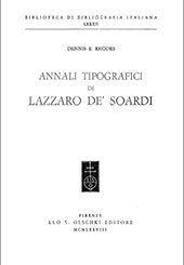 E-book, Annali tipografici di Lazzaro De' Soardi, Rhodes, Dennis E., Leo S. Olschki editore