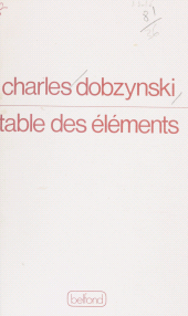 eBook, Table des éléments : Poèmes, Belfond (réédition numérique FeniXX)