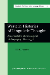 eBook, Western Histories of Linguistic Thought, John Benjamins Publishing Company