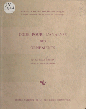 E-book, Code pour l'analyse des ornements, CNRS Éditions (réédition numérique FeniXX)