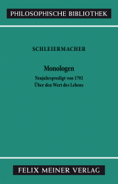 E-book, Monologen : nebst den Vorarbeiten, Felix Meiner Verlag