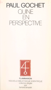 E-book, Quine en perspective : Essai de philosophie comparée, Flammarion (réédition numérique FeniXX)