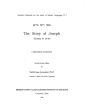 E-book, The Story of Joseph (Genesis 37; 39-47) : A philological commentary, ISD