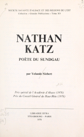 E-book, Nathan Katz, poète du Sundgau, Istra (réédition numérique FeniXX)