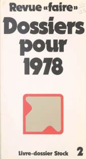 E-book, Revue Faire : dossiers pour 1978, Stock (réédition numérique FeniXX)