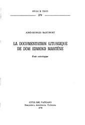 eBook, La documentation liturgique de dom Edmond Martène : etude codicologique, Biblioteca apostolica vaticana