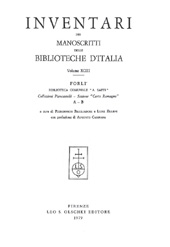 E-book, Inventari dei manoscritti delle biblioteche d'Italia : vol. XCIII : Forlì : Biblioteca comunale A. Saffi : Collezioni Piancastelli : Sezione Carte Romagna A-B, L.S. Olschki