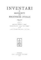 E-book, Inventari dei manoscritti delle biblioteche d'Italia : vol. XCV : Forlì : Biblioteca comunale A. Saffi : Collezioni Piancastelli : Sezione Carte Romagna G-L, L.S. Olschki