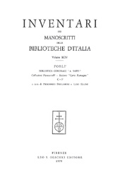 E-book, Inventari dei manoscritti delle biblioteche d'Italia : vol. XCIV : Forlì : Biblioteca comunale A. Saffi : Collezioni Piancastelli : Sezione Carte Romagna C-F, L.S. Olschki